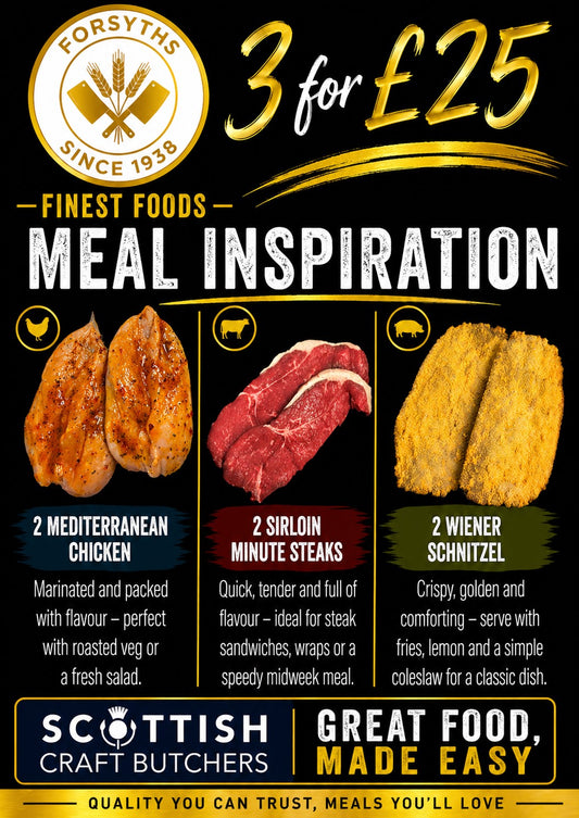3 for £25 - Meal Inspiration
