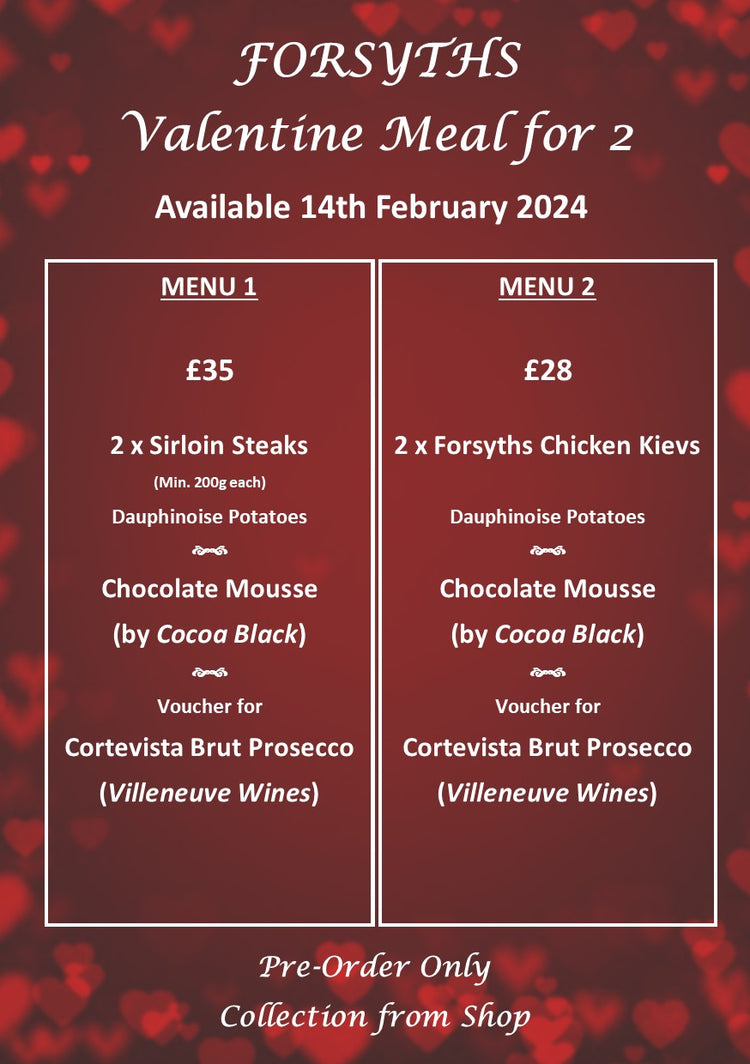 Valentine Meal for 2