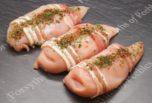 CHICKEN WITH SMOKED CHEESE AND BACON - Pack of 2 (min. 420g)